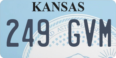 KS license plate 249GVM