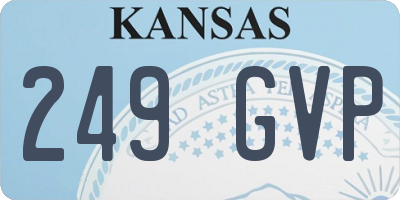 KS license plate 249GVP