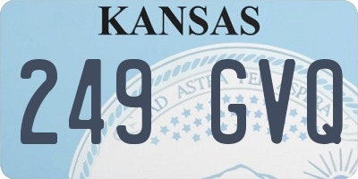 KS license plate 249GVQ