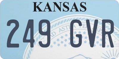 KS license plate 249GVR