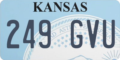 KS license plate 249GVU