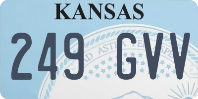 KS license plate 249GVV