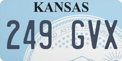 KS license plate 249GVX