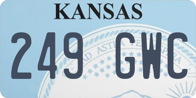 KS license plate 249GWC