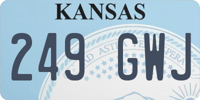 KS license plate 249GWJ