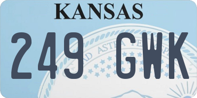 KS license plate 249GWK