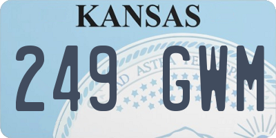 KS license plate 249GWM