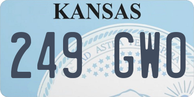 KS license plate 249GWO