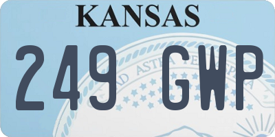 KS license plate 249GWP