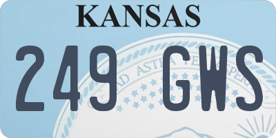KS license plate 249GWS