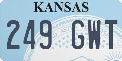 KS license plate 249GWT