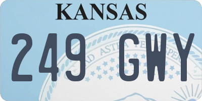 KS license plate 249GWY