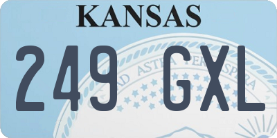 KS license plate 249GXL