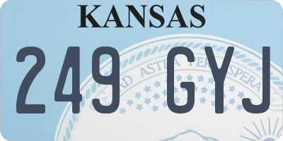 KS license plate 249GYJ