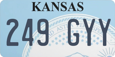 KS license plate 249GYY