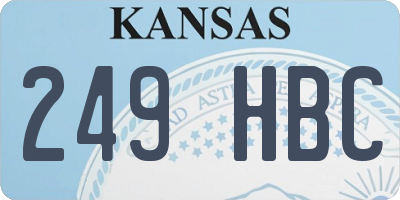 KS license plate 249HBC