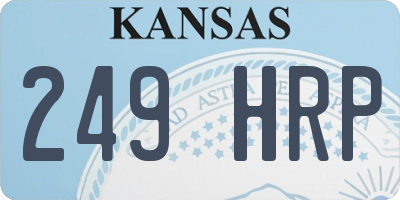 KS license plate 249HRP