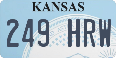 KS license plate 249HRW