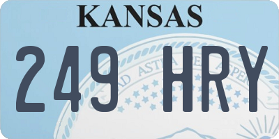 KS license plate 249HRY