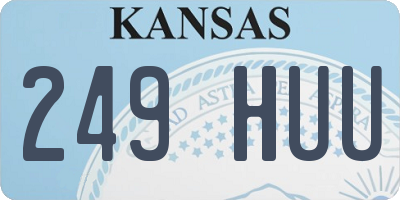 KS license plate 249HUU