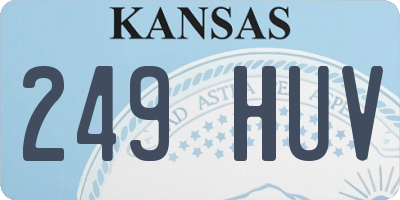 KS license plate 249HUV
