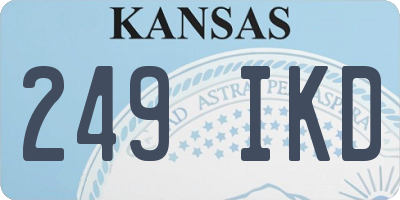 KS license plate 249IKD