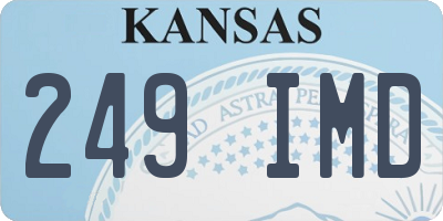 KS license plate 249IMD