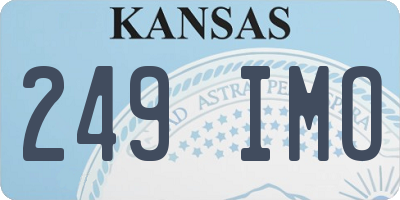 KS license plate 249IMO