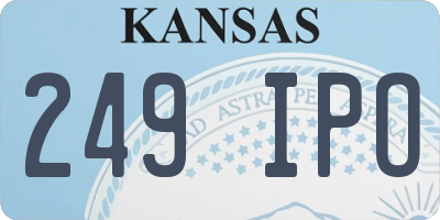 KS license plate 249IPO