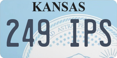 KS license plate 249IPS