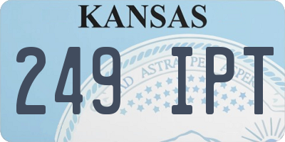 KS license plate 249IPT