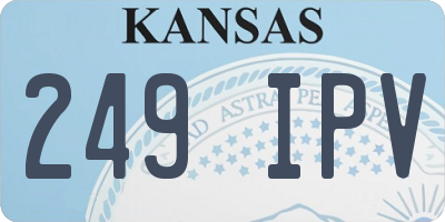 KS license plate 249IPV