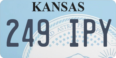 KS license plate 249IPY