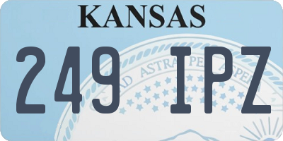 KS license plate 249IPZ