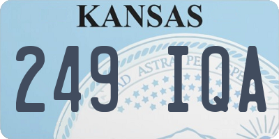KS license plate 249IQA