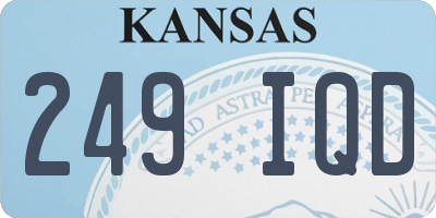 KS license plate 249IQD