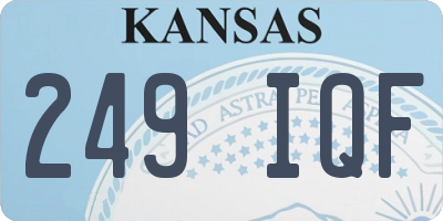 KS license plate 249IQF