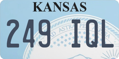 KS license plate 249IQL