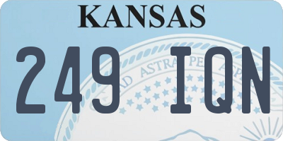 KS license plate 249IQN