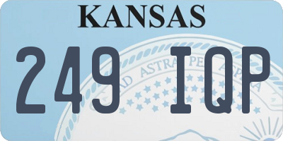 KS license plate 249IQP