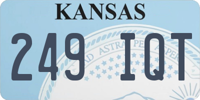 KS license plate 249IQT