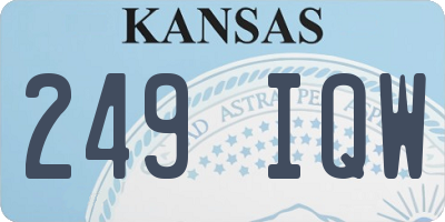 KS license plate 249IQW