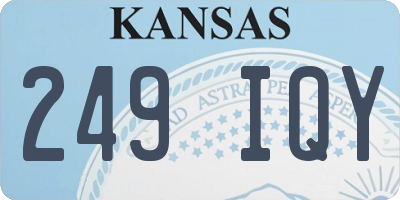 KS license plate 249IQY