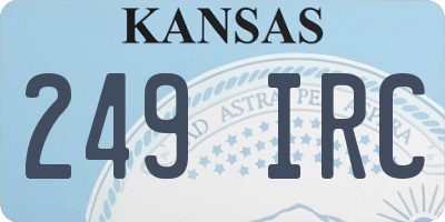 KS license plate 249IRC
