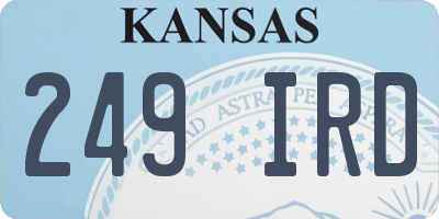 KS license plate 249IRD