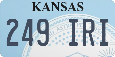 KS license plate 249IRI