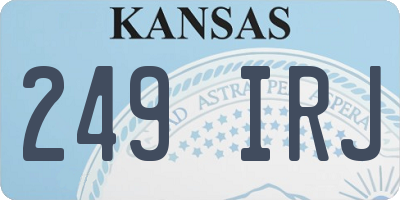 KS license plate 249IRJ