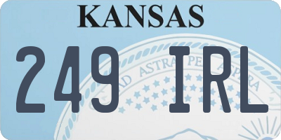 KS license plate 249IRL