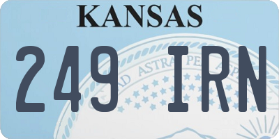 KS license plate 249IRN