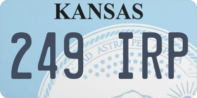 KS license plate 249IRP